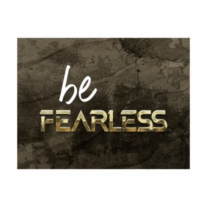 Tablou Motivational - Be fearless (gold) - Img 3