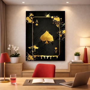 Tablou Motivational - Golden Ace