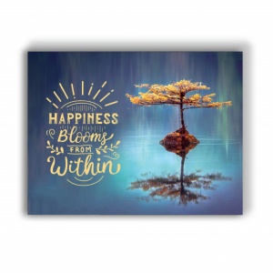 Tablou Motivational - Happiness Blooms From Within (Tree) - Img 4