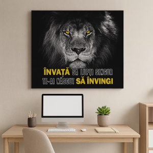Tablou Motivational - Invata Sa Lupti Singur - Img 5