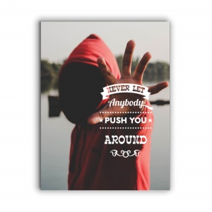Tablou Motivational - Never Let Anybody Push You Around - Img 3