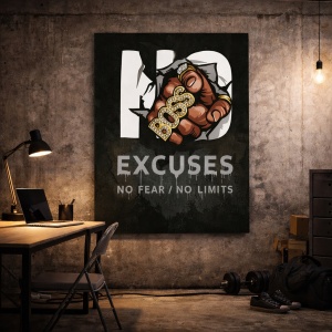 Tablou Motivational - No excuses (boss)