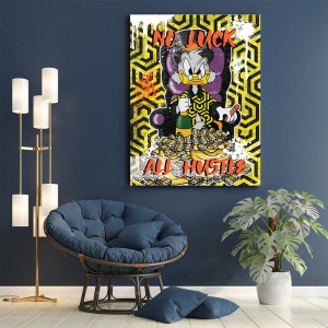 Tablou Motivational - No luck all hustle