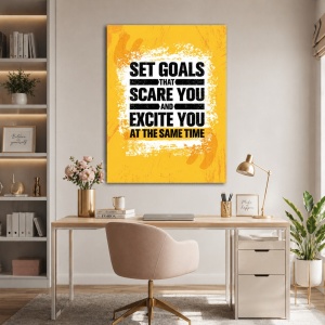 Tablou Motivational - Set Goals That Scare You