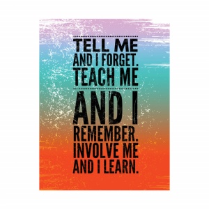 Tablou Motivational - Teach me and i remember - Img 3