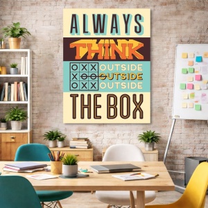 Tablou Motivational - Think Outside The Box