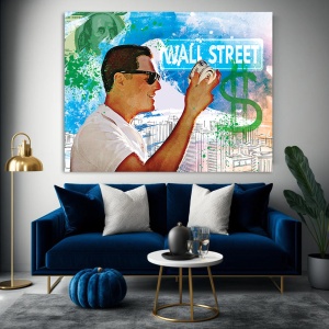 Tablou Motivational - Wolf of Wall Street (Look at my money) - Img 2