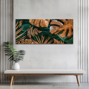 Tablou Vegetatie - Green and Golden Luxury (080)