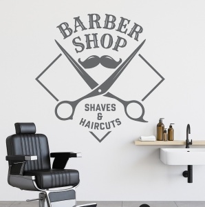 Barbershop (scissors cutting moustache)