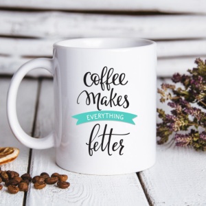 Cana cu Mesaj Coffee Makes Everything Better - Img 3