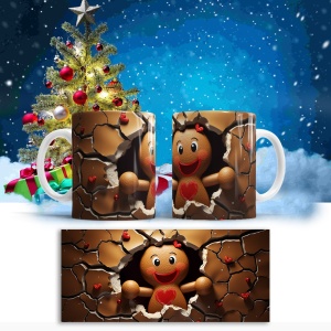 Cana De Craciun - Cute Cookie Girl with Heart - Img 2