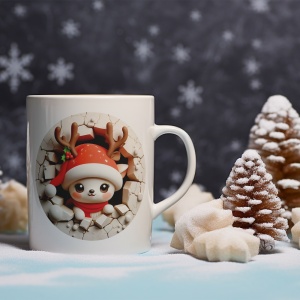 Cana De Craciun - Cute Reindeer Girl