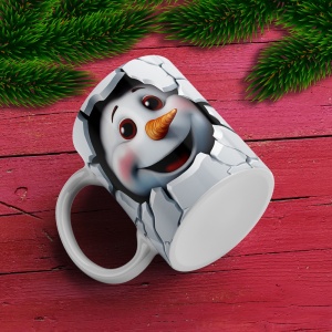 Cana De Craciun - Cute snowman