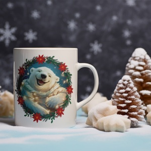Cana De Craciun - Happy Polar Bear (mesaj personalizat)
