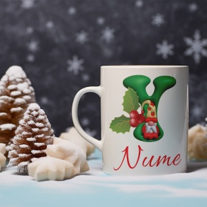 Cana De Craciun - Litere cu gnomi Y (nume personalizat) - Img 2