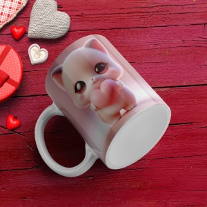 Cana Valentine's Day - Cute Cat with Heart