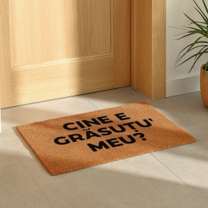 Covor de intrare personalizat - 60x40cm - Cine E Grasutu Meu