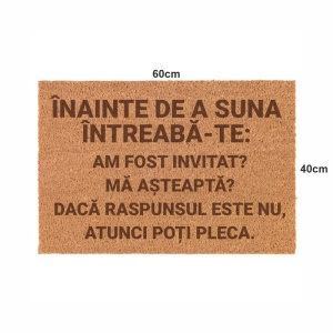 Covor de intrare personalizat - 60x40cm - inainte de a suna