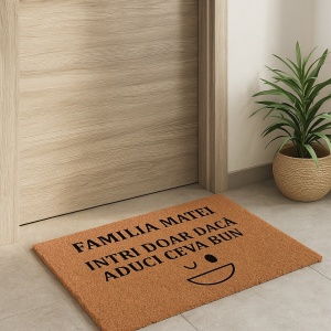 Covor de intrare personalizat - 60x40cm - Intri doar daca aduci ceva bun - Img 2