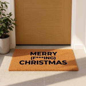 Covor de intrare personalizat - 60x40cm - Merry F*KING Christmas - Img 4