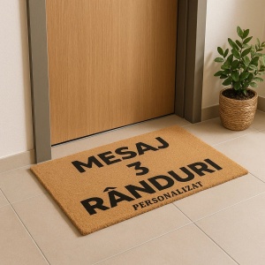 Covor de intrare personalizat - 60x40cm - mesaj 3 randuri