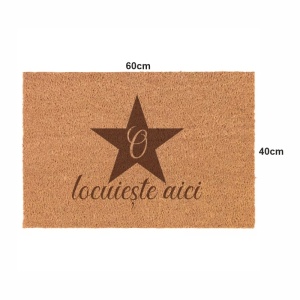 Covor de intrare personalizat - 60x40cm - o stea locuieste aici - Img 2