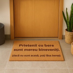 Covor de intrare personalizat - 60x40cm - Prietenii cu bere