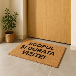 Covor de intrare personalizat - 60x40cm - SCOPUL SI DURATA VIZITEI