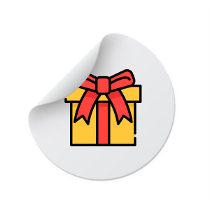 Etichete personalizate CADOU, 100 buc, PVC, rezistente la apa - Img 4