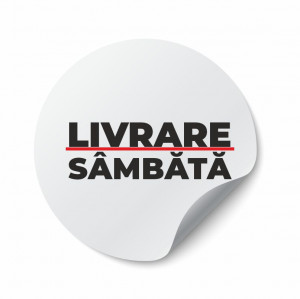 Etichete personalizate LIVRARE SAMBATA, 100 buc, PVC, rezistente la apa - Img 2