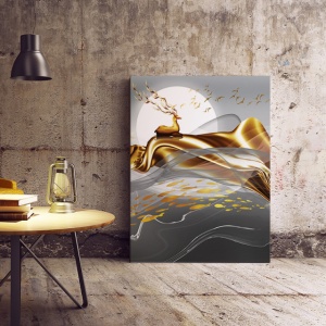Set Tablouri Canvas - Deer And Golden Boat - Img 4