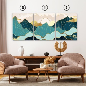 Set Tablouri Canvas - Golden Panorama - Img 3