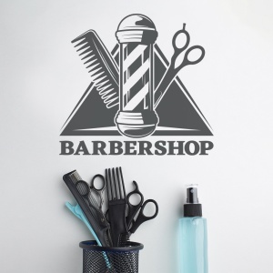 Sticker Barbershop (generic logo) - Img 2