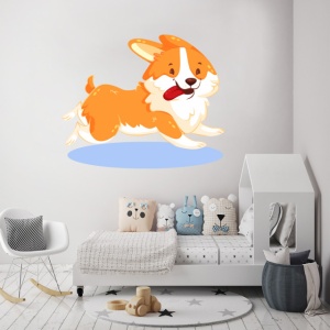 Sticker Copii - Corgi alergand - Img 3