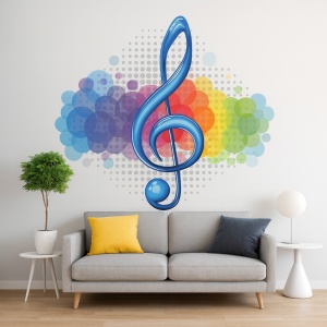 Sticker De Perete Cheia Sol Multicolor