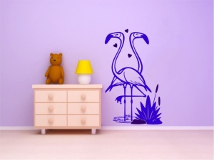 Sticker De Perete Flamingo (In Doua Culori) - Img 4