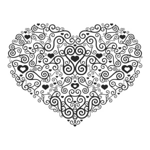 Sticker de Perete Heart Centrepiece Spiral Love - Img 3
