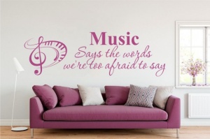 Sticker De Perete Music Says The Words - Img 3