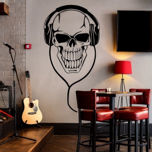 Sticker De Perete Skull Headphones