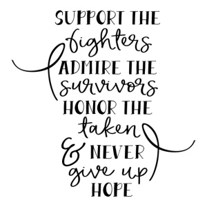 Sticker De Perete Support The Fighters Admire The Survivors - Img 2