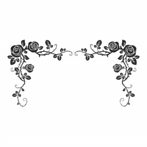 Sticker Rose Flower Headboard - Img 3