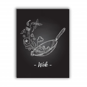 Tablou Bucatarie - Black And White Wok - Img 3