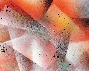 Tablou Canvas - Abstract Powder Shapes