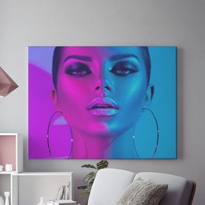 Tablou Canvas Blue And Pink