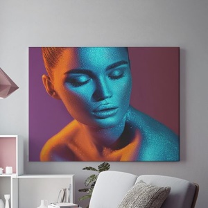 Tablou Canvas Blue Glitter - Img 2