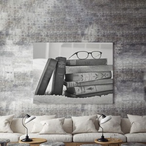 Tablou Canvas Books In Black And White - Img 4