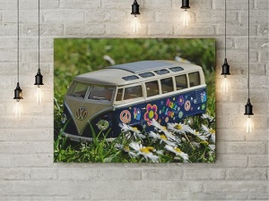 Tablou Canvas Flower Power Van - Img 3