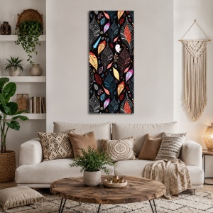 Tablou canvas - Frunze stilizate multicolore (Floral 008)