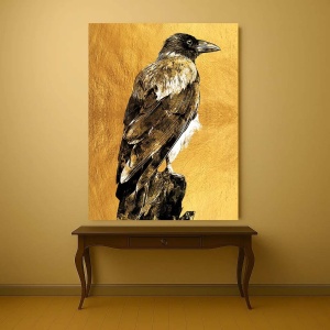 Tablou Canvas - Golden Crow - Img 4