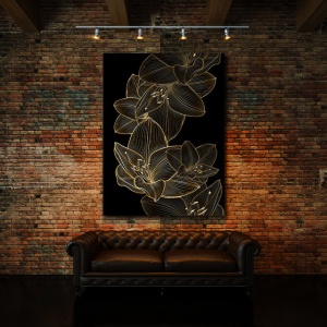 Tablou Canvas Golden Lilies - Img 2